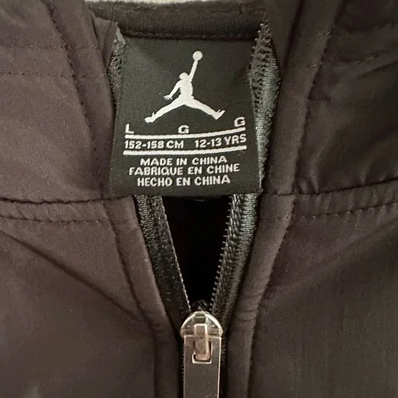 Black and Red Air Jordan Full Zip Hoodie/Jacket. Youth Large. Jackets & Coats